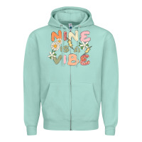 Seafoam nine is a vibe Zipper Hoodie - MaliasSmallBusiness
