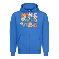 True Royal nine is a vibe Zipper Hoodie - MaliasSmallBusiness