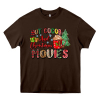 Chocolate Brown hot cocoa and christmas movies Heavy Core Tee - Zillion Design Studio