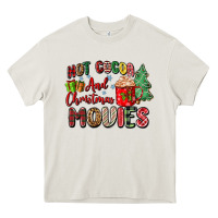 Cream hot cocoa and christmas movies Heavy Core Tee - Zillion Design Studio