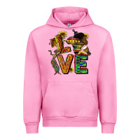 Fuchsia Pink love juneteenth africa Urban Hoodie - CowGirlArtShop