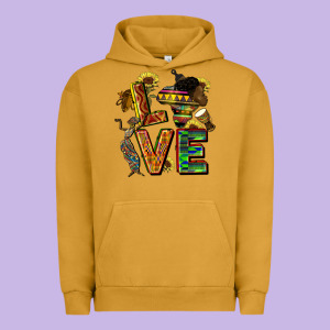 Love Juneteenth Africa Urban Hoodie Designed By Cowgirlartshop