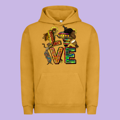 Love Juneteenth Africa Urban Hoodie Designed By Cowgirlartshop