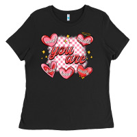 Black valentines day positive affirmations Ladies Tee - MaliasSmallBusiness