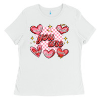 White valentines day positive affirmations Ladies Tee - MaliasSmallBusiness