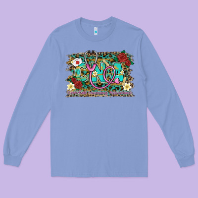 Certified Nursing Assistant Cna Nurse Long Sleeve Tee Designed By Barkaloodesign