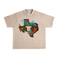 French Oak bullskull texas map Urban Heavy Tee - JahusDesignShop