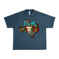 Midnight Navy bullskull texas map Urban Heavy Tee - JahusDesignShop