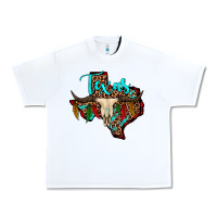 White bullskull texas map Urban Heavy Tee - JahusDesignShop