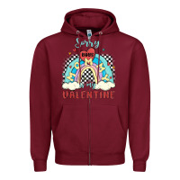 Burgundy sorry boys mommy is valentine Zipper Hoodie - MaliasSmallBusiness