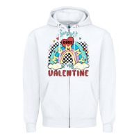 White sorry boys mommy is valentine Zipper Hoodie - MaliasSmallBusiness