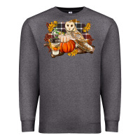 Charcoal Heather Fall Barn Owl Premium Sweatshirt - LillyAllenDesigns