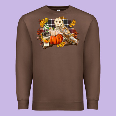 Fall Barn Owl Premium Sweatshirt Designed By Lillyallendesigns