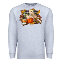 Heather Grey Fall Barn Owl Premium Sweatshirt - LillyAllenDesigns