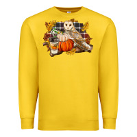 Lemon Fall Barn Owl Premium Sweatshirt - LillyAllenDesigns