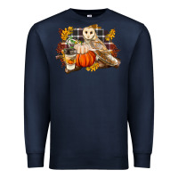 Navy Fall Barn Owl Premium Sweatshirt - LillyAllenDesigns