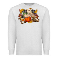 Oatmeal Heather Fall Barn Owl Premium Sweatshirt - LillyAllenDesigns