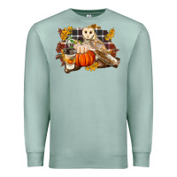 Seafoam Fall Barn Owl Premium Sweatshirt - LillyAllenDesigns