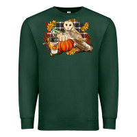 Sports Green Fall Barn Owl Premium Sweatshirt - LillyAllenDesigns