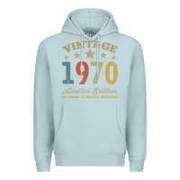 Blue Mist Vintage 1970 Limited Edition 50 Years Of Being Awesome Premium Hoodie - Bettercallsaul