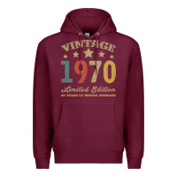 Burgundy Vintage 1970 Limited Edition 50 Years Of Being Awesome Premium Hoodie - Bettercallsaul