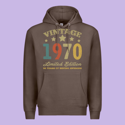 Vintage 1970 Limited Edition 50 Years Of Being Awesome Premium Hoodie Designed By Bettercallsaul