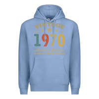 Colony Blue Vintage 1970 Limited Edition 50 Years Of Being Awesome Premium Hoodie - Bettercallsaul