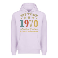 Lilac Vintage 1970 Limited Edition 50 Years Of Being Awesome Premium Hoodie - Bettercallsaul