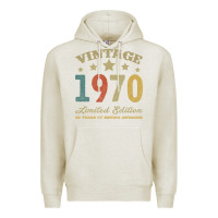 Oatmeal Heather Vintage 1970 Limited Edition 50 Years Of Being Awesome Premium Hoodie - Bettercallsaul