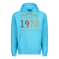 Ocean Blue Vintage 1970 Limited Edition 50 Years Of Being Awesome Premium Hoodie - Bettercallsaul