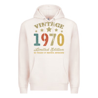 Pale Pink Vintage 1970 Limited Edition 50 Years Of Being Awesome Premium Hoodie - Bettercallsaul