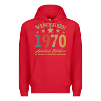 Red Vintage 1970 Limited Edition 50 Years Of Being Awesome Premium Hoodie - Bettercallsaul