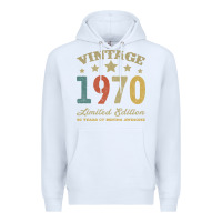 White Vintage 1970 Limited Edition 50 Years Of Being Awesome Premium Hoodie - Bettercallsaul