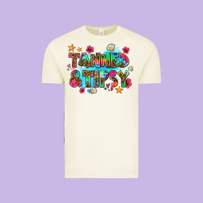 Tanned And Tipsy Vintage Tee Designed By Adodesignshop
