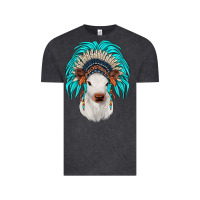 Vintage Black calf indian headdress Vintage Tee - JahusDesignShop