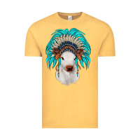 Vintage Mustard calf indian headdress Vintage Tee - JahusDesignShop