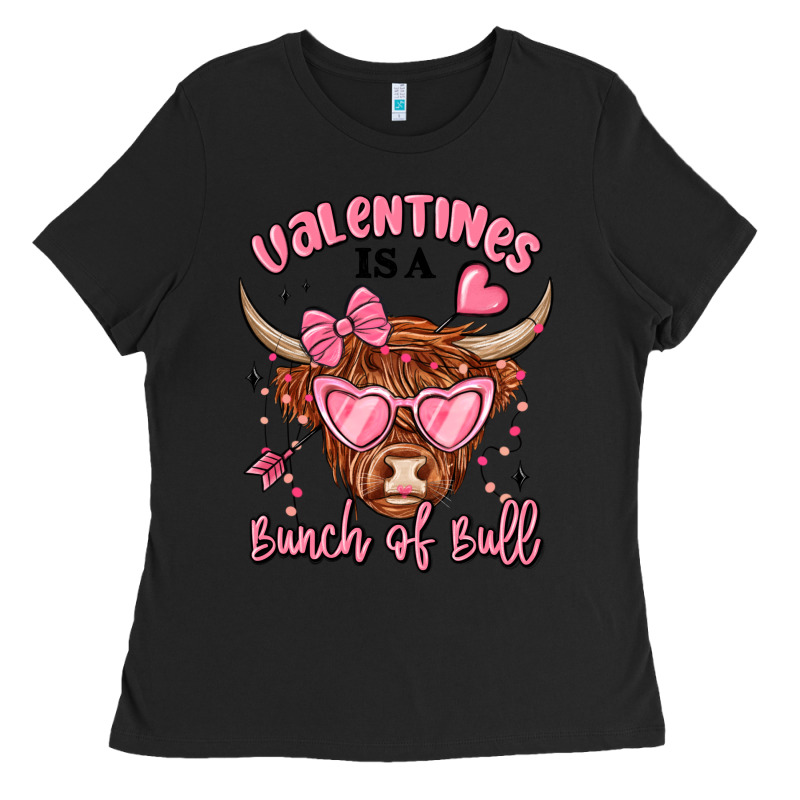 Valentines Is A Bunch Of Bull Ladies Tee by MaliasSmallBusiness | Teevron