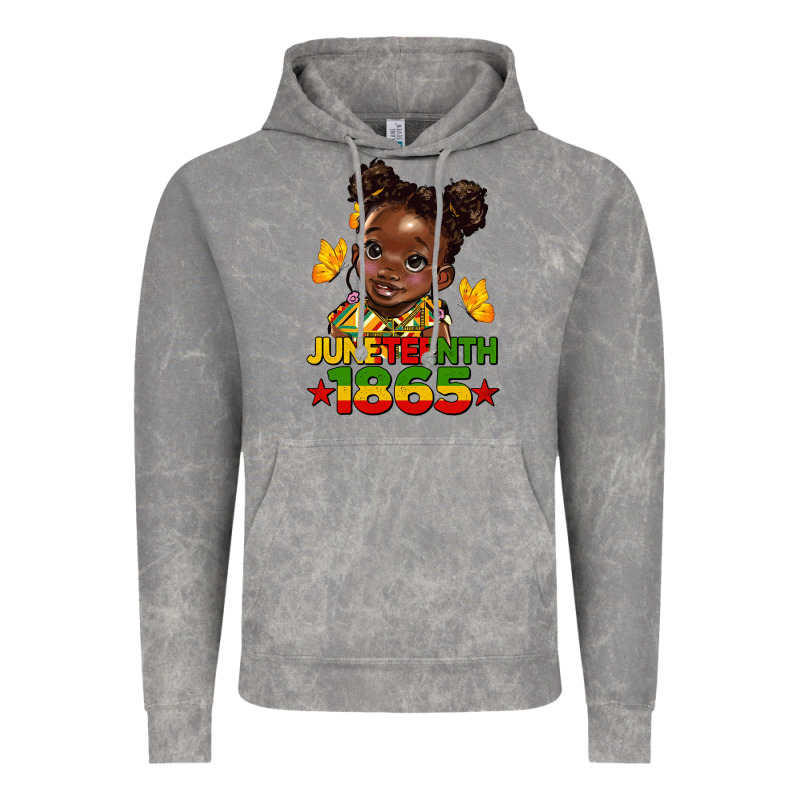 Juneteenth 1865 Afro Girl Vintage Hoodie by HRA Design Shop | Teevron
