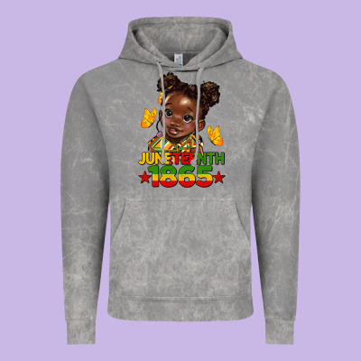 Juneteenth 1865 Afro Girl Vintage Hoodie Designed By Hra Design Shop