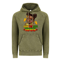 Vintage Olive juneteenth 1865 afro girl Vintage Hoodie - HRA Design Shop