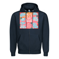Navy sarcastic quotes Zipper Hoodie - MaliasSmallBusiness