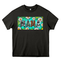 Asphalt Turquoise and Daisy Mama Heavy Core Tee - RanaPortraitStore