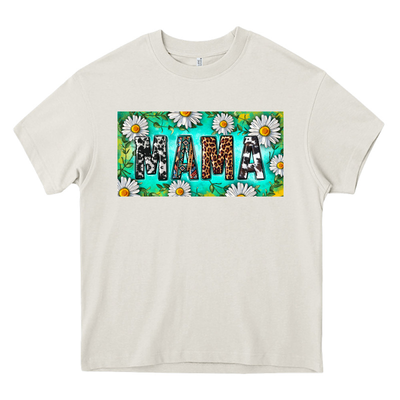 Turquoise And Daisy Mama Heavy Core Tee by RanaPortraitStore | Teevron