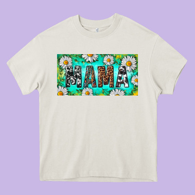 Heavy Core Tee Turquoise and Daisy Mama