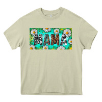 Mossy Turquoise and Daisy Mama Heavy Core Tee - RanaPortraitStore