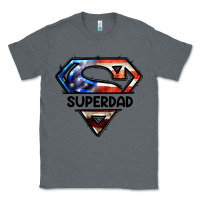 Charcoal Heather American Super Dad Classic Tee - LillyAllenDesigns