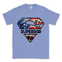 Colony Blue American Super Dad Classic Tee - LillyAllenDesigns
