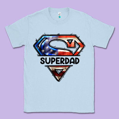American Super Dad Classic Tee Designed By Lillyallendesigns