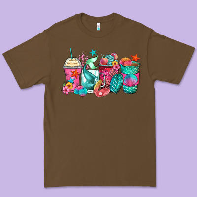 Mermaid Tail Coffee Cups Premium Tee Designed By Zillion Design Studio