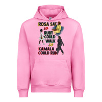 Fuchsia Pink rosa sat so ruby could walk so kamala could run juneteenth Urban Hoodie - CowGirlArtShop
